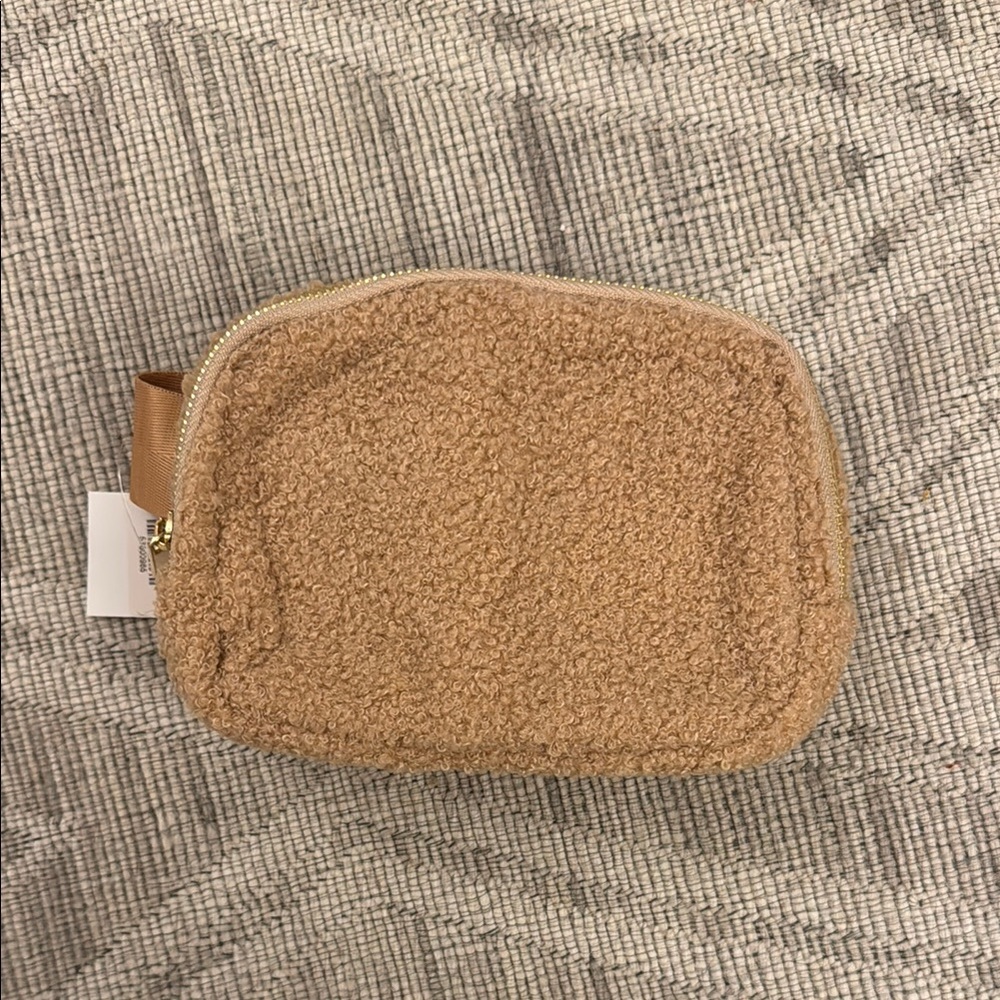 Mauve (tan) Sherpa crossbody bag
